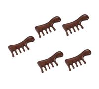 VALICLUD 5pièces Peigne Bois De Santal Peigne Démêlant Antistatique à Large Dents Outil De Massage Du Chevelu Accessoire Pratique Pour Cheveux Bouclés Et Crépus