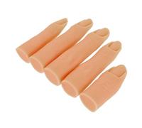 VALICLUD 5pièces Silicone Faux Doigts De Pratique Pour Ongles Main Entraînement Avec Doigts Articulés Pour Techniques De Manucure Et De Designs Couleur Marron