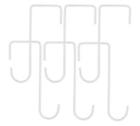VALICLUD 6 crochets en fer blanc pour suspension de plantes et mangeoires, accessoires décoratifs suspendus, pour utilisation en intérieur et jardin