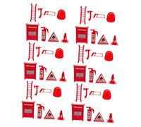 VALICLUD 6 Ensembles Miniatures Modèles Outils de Pompier Accessoires Éducatifs Cognitifs pour Aide à Apprentissage des Techniques de Lutte Incendie