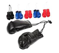 VALICLUD 6 Paires Mini Paire de Boxe Suspendue Accessoires Voiture Rétro Porte-clés et Décoration Miroir Rétroviseur Ornements Sportifs pour Sacoche et Fête