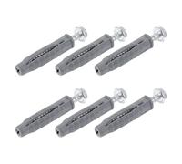 VALICLUD 6 Pièces Ancre Autoperceuse en Plastique Vis Autotaraudeuse en Acier Carbone, Fixation Murale Solide pour Support Télévision Murale, Résistance à L'oxydation et Anti-rotation