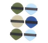 VALICLUD 6 Pièces Bouffée De Coussin D'air Réutilisable Fondation Soin Du Visage Éponge Mélange Poudre Lavable Se Maquiller Réel Bouffées De Maquillage Houppette Polyuréthane Hydrophile