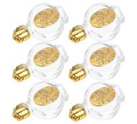 VALICLUD 6 Pièces Bouteille d'eau Bénite Catholique Mini 15ml en Verre | Bouchon Rose Étanche, Flacon Rechargeable, Format Portable, pour Baptême Chrétien, Pèlerinage, Culte