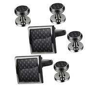 VALICLUD 6 pièces Boutons Manchette Hommes Ensemble Bouton Tuxedo Noir Mat Accessoires Cérémonie Costume Mariage Élégance Tailleur