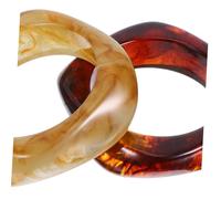 VALICLUD 6 Pièces Bracelets Géométriques Larges Acrylique Translucide pour Femmes Bagues Irrégulières Épaisses Légères et Durables pour et Usage