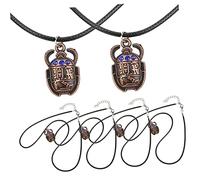 VALICLUD 6 Pièces collier de scarabée charme rétro ancien or - Pendentif égyptien collier à breloques scarabée collier égyptien pour femme bijoux de cou bijoux égyptiens Unité centrale Blue