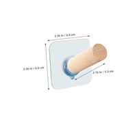 VALICLUD 6 pièces Crochet Mural Bois Sans Percage Patère Adhésive Polyvalente pour Manteaux et Chapeaux Résistante et Facile à Installer pour Portes et Placards Style Nordique Moderne