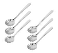VALICLUD 6 pièces Cuillères Dessert Acier Inoxydable Forme Service Élégant pour Hôtels et Cafés Lot de Polyvalentes pour Crème Confiture et Café