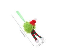 VALICLUD 6 Pièces de Noël Peluche avec Écharpe Rayée et Bonnet Rouge Décorations Suspendues et Longues pour Sapin Festif