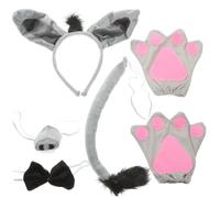 VALICLUD 6 Pièces Déguisement Halloween Garçon Fille Costume Âne avec Oreilles Nez Queue et Cosplay Confortable et Peau Douce pour Garçon Fille