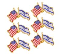 VALICLUD 6 Pièces Épingle Commémorative Fixation Fiable et Éclat Solide Drapeau Israël en Alliage de Zinc Style Polyvalent Usage Quotidien ou Réunions