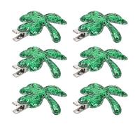 VALICLUD 6 Pièces Épingles à Cheveux Irlandaises Tabouret Ob11 Point Stickers Épingles à Cheveux à Paillettes Armoires De Veilleuses Épingles à Cheveux Bavures De Jade Alliage Green