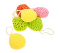 VALICLUD 6 pièces Éponge de Bain Non Latex Forme de Lot de Éponges Honeycomb pour Exfoliation Mélangées pour Bain