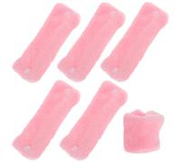 VALICLUD 6 pièces Hair Rollers Sans Chaleur Fleece pour Femmes Rouleaux Flexibles et Doux Accessoires Coiffure Réutilisables et Confortables Rose