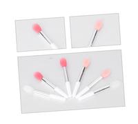 VALICLUD 6 pièces Kit de Brosses à Lèvres Silicone Translucide Rose Chair et Rouge Pastèque Applicateurs Multifonctions pour Maquillage des Lèvres Outils Cosmétiques Portables Usage