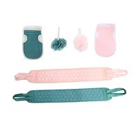 VALICLUD 6 Pièces Lingette Exfoliante Pour Corps Avec Sangle De Nettoyage Du Dos Et Boule De Douche Filet Pour Peau Lisse