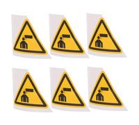 VALICLUD 6 pièces Lot de Autocollants de Sécurité Attention à Votre Tête Signalisation Adhésive pour Machines et Ateliers Panneau Avertissement Haute Visibilité Facile à Installer