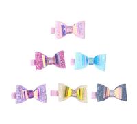 VALICLUD 6 pièces Lot de Barrettes Noeud à Paillettes pour Filles Pinces Cheveux Brillantes Décoratives et Pratiques Accessoires Coiffure Garçon Fille