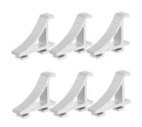 VALICLUD 6 pièces Lot de Clips de Support Étagère Réfrigérateur Aluminium Pinces Pratiques pour Congélateur et Frigo Installation Facile et Rangement pour Cuisine et Espace Commercial