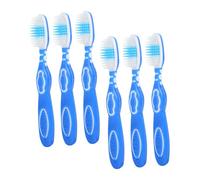VALICLUD 6 pièces Lot de Mini Brosses à Dents Portables pour Prison Manche Souple Poils Moyens Brossage pour Hygiène Bucco des Détenus