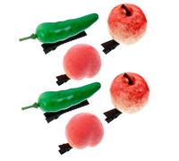 VALICLUD 6 Pièces Lot Pinces Cheveux Alligator Colorées Inspirées De Fruits Et Légumes Accessoires Coiffure Mignons Pour Filles Et Femmes Clips Plastiques Polyvalents Pour Cheveux Fins Et é