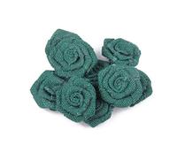 VALICLUD 6 Pièces Mariage De Roses en Toile De Jute Fleurs De Toile De Jute Motif De Fleurs en Toile De Jute Roses De Jute Toile De Jute Bricolage Fleurs De Jute Une Rose Artisanat