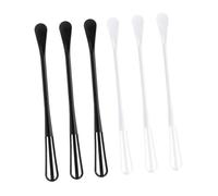 VALICLUD 6 pièces Mini Batteur Œufs Manuel avec Petite Cuillère Ustensile Multifonction pour Mélanger Œufs Sauces et Boissons Poignée Confortable pour Cuisine Bars et Réutilisable
