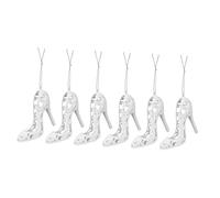VALICLUD 6 Pièces Ornements Suspendus Forme de Chaussures à Talons Hauts Décoration Sapin Noël Mini Pendants Festifs pour Mur Fenêtre Porte