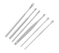VALICLUD 6 Pièces Outils de nettoyage de l'oreille outil d'extraction de cérumen kit extracteur de cérumen dispositif de nettoyage de l'oreille Acier inoxydable