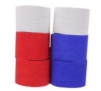 VALICLUD 6 pièces Papier Crépon Couleur Bandes Crépon Décoration Fête Mariage Anniversaire Blanc Rouge Bleu Royal