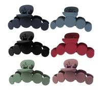 VALICLUD 6 pièces Pince Cheveux Épaisse Set Vert Noir Marine Bourgogne Gris Rose pour Queue de Cheval et Confortable Accessoires Légers et Portables pour Usage Quotidien