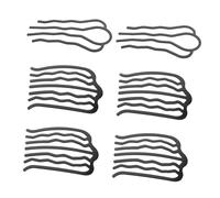 VALICLUD 6 pièces Pinces à Cheveux U Noir pour Chignon Peignes Ondulés à Tenue Forte Accessoires Élégants pour Femmes pour Coiffures de Mariage et Soirées