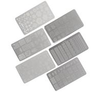 VALICLUD 6 Pièces Plaques de Nail Art en Acier Inoxydable, Plaques D'estampage, Lot de Templates pour Décoration D'ongles Diy, Motifs Noël, pour Amateurs de Nail Art