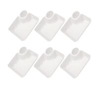 VALICLUD 6 Pièces Plateau Divisé Plastique PP avec Coupelle pour Sauce Assiettes Japonaises pour Sushi Snack Dessert et Apéritif Blanc Plateau Compartimenté pour Repas et Dips