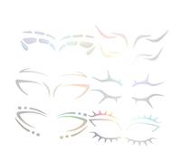 VALICLUD 6 Pièces Stickers de Maquillage Temporaire pour Yeux Éphémères pour Sourcils et Eye Liner pour Halloween Carnaval et Cosplay