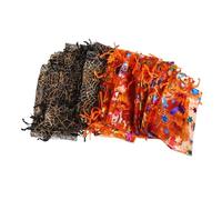 VALICLUD 60 Pièces Sacs Organza Halloween avec Toiles Araignée et Citrouilles Pochettes Mesh à Cordon pour Bonbons Friandises et pour et Distribution Aux
