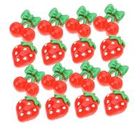 VALICLUD 60pièces Lot De Tranches De Fruits Pour Ongles Breloques Décoratives Résine Tranches De Cerises Pour Nail Art