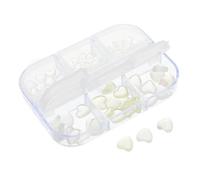 VALICLUD 6grilles Breloques Forme De Cœur Pour Ongles Résine Transparentes Pour Décoration De Manucure Et Nail Art Diy