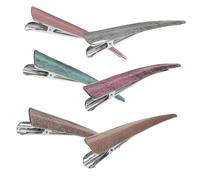VALICLUD 6pièces Clips Cheveux Design Corne de Bœuf Pinces Cheveux pour Queue de Cheval Décoration Fille Accessoires Voyage