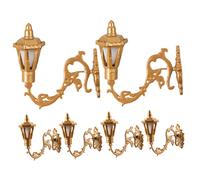 VALICLUD 6pièces Lampes Murales Miniatures Lot pour Maison De Poupées Éclairage Vintage Doré avec Lumière Chaude Accessoires pour Maison Et Décorations De Bricolage