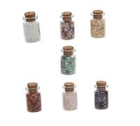 VALICLUD 7 pièces Mini Bottles Verre avec Bouchon Liège Décoration de Tablette Drifting Bottle pour Souhaits Accessoires pour Mariage et Rangement Objets Couleur Couleur Aléatoire