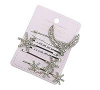 VALICLUD 7 Pièces Set de Barrette avec Étoile et Lune Accessoires Capillaires Créatifs pour Filles et Femmes