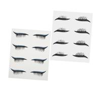 VALICLUD 8 Paires autocollants de maquillage pour les yeux Noir briller fouetter étanche autocollants adhésifs bandes de cils autocollant eye-liner Plastique