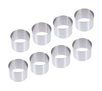 VALICLUD 8 pièces Anneaux Cuisson INOX Moules Pâtisserie Ronds Détachables Emporte pour Mousse Biscuits et Gâteaux et Faciles à Utiliser pour Cuisine Maison et Professionnelle