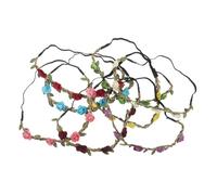 VALICLUD 8 Pièces Bandeaux Fleur pour Femmes et Filles Couronnes à Fleurs Élastiques Rose Accessoires Boho pour Mariage Festivals et Anniversaires Headbands DIY Polyvalents