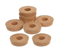 VALICLUD 8 Pièces Bouchon en Liège avec Trou pour Vase Hydroponique Rond Marron, Couvercle Ventilé en Liège, pour Jardins et Décorations de Mariage