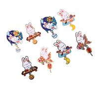 VALICLUD 8 Pièces Broches Lapin Kawaii Métal pour Vêtements et Sacs Épingle Animale Mignonne pour Pulls Vestes et Fête Mi-automne Accessoires Décoratifs Femme