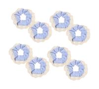 VALICLUD 8 Pièces Élastiques Cheveux Dentelle Blanche Grandes Accessoires Décoratifs pour Femmes et Filles Accessoires de Queue de Cheval Boho Élégants et Confortables