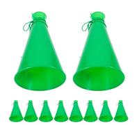 VALICLUD 8 Pièces Mégaphone D'applaudissements, Klaxon de Sport en Plastique Vert, Portable et Robuste, pour Fans et Supporters, Matchs et Événements Sportifs